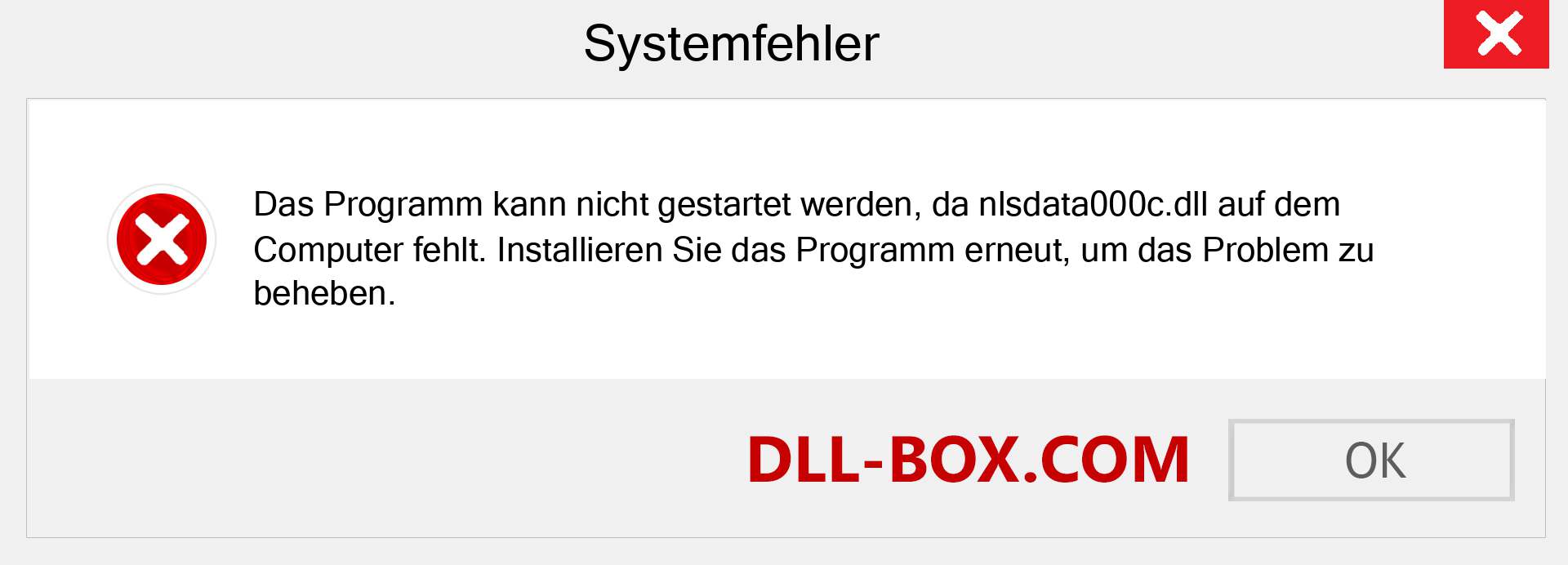 nlsdata000c.dll-Datei fehlt?. Download für Windows 7, 8, 10 - Fix nlsdata000c dll Missing Error unter Windows, Fotos, Bildern