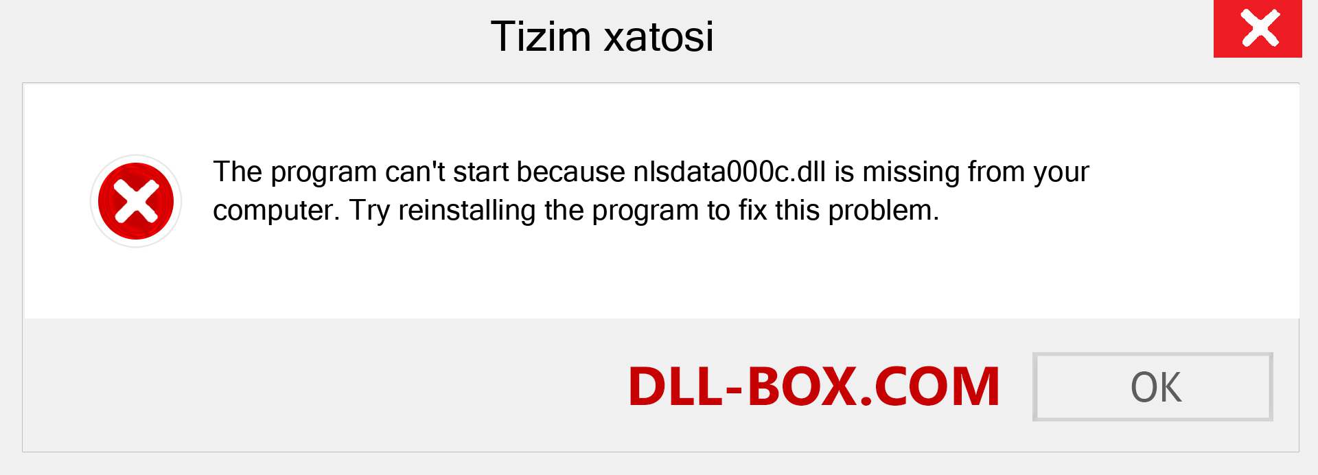 nlsdata000c.dll fayli yo'qolganmi?. Windows 7, 8, 10 uchun yuklab olish - Windowsda nlsdata000c dll etishmayotgan xatoni tuzating, rasmlar, rasmlar